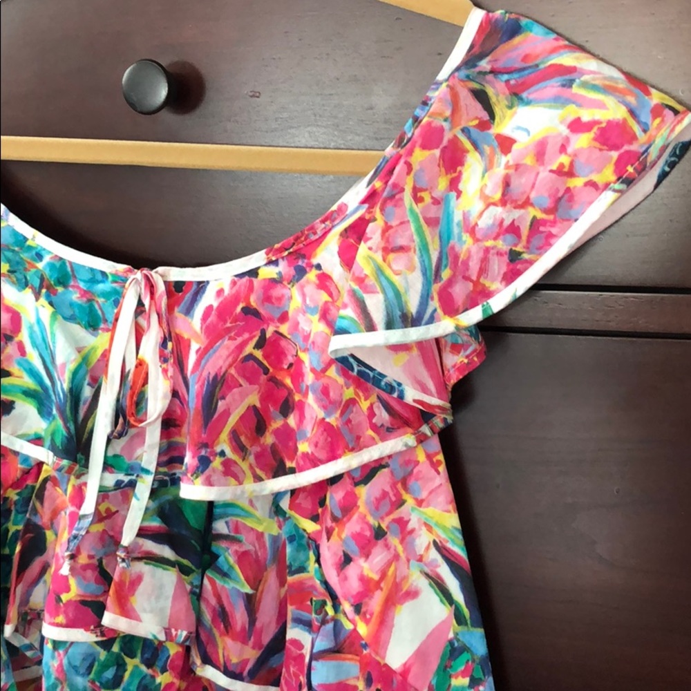 JCREW - Ruffle Top / Ratti Pineapple / 0 - Picture 5 of 8